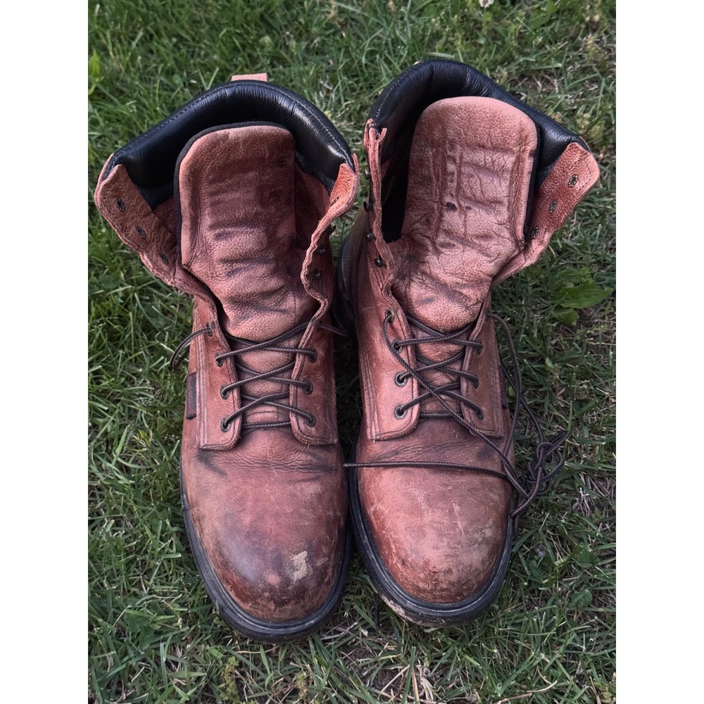 Red Wing Mens 12 D Brown Leather Work Boots Steel Toe EH ANSI Z41 PT99 USA Made